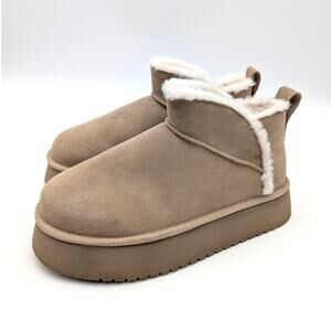 Koolaburra by UGG Ultra Mini Boots Pull-On Women's Taupe Size US9 EU42